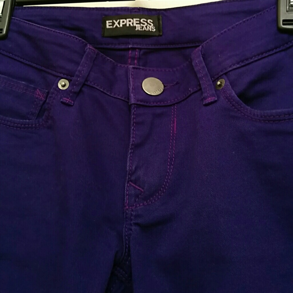Express purple denim jeans